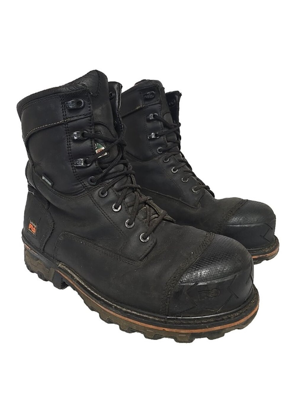 Timberland PRO Men's 8" Boondock Waterproof Work Boots Black 89645 Size 13W